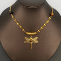 Mystic Dragonfly Pendant Necklace (18K Gold Plated)