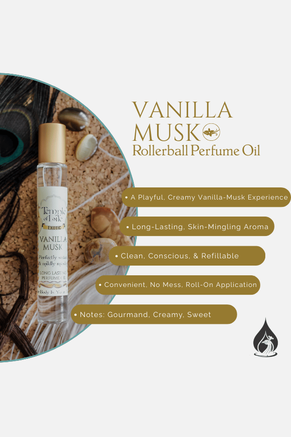 Golden Vanilla Musk | Exotic Perfume Oil Rollerball