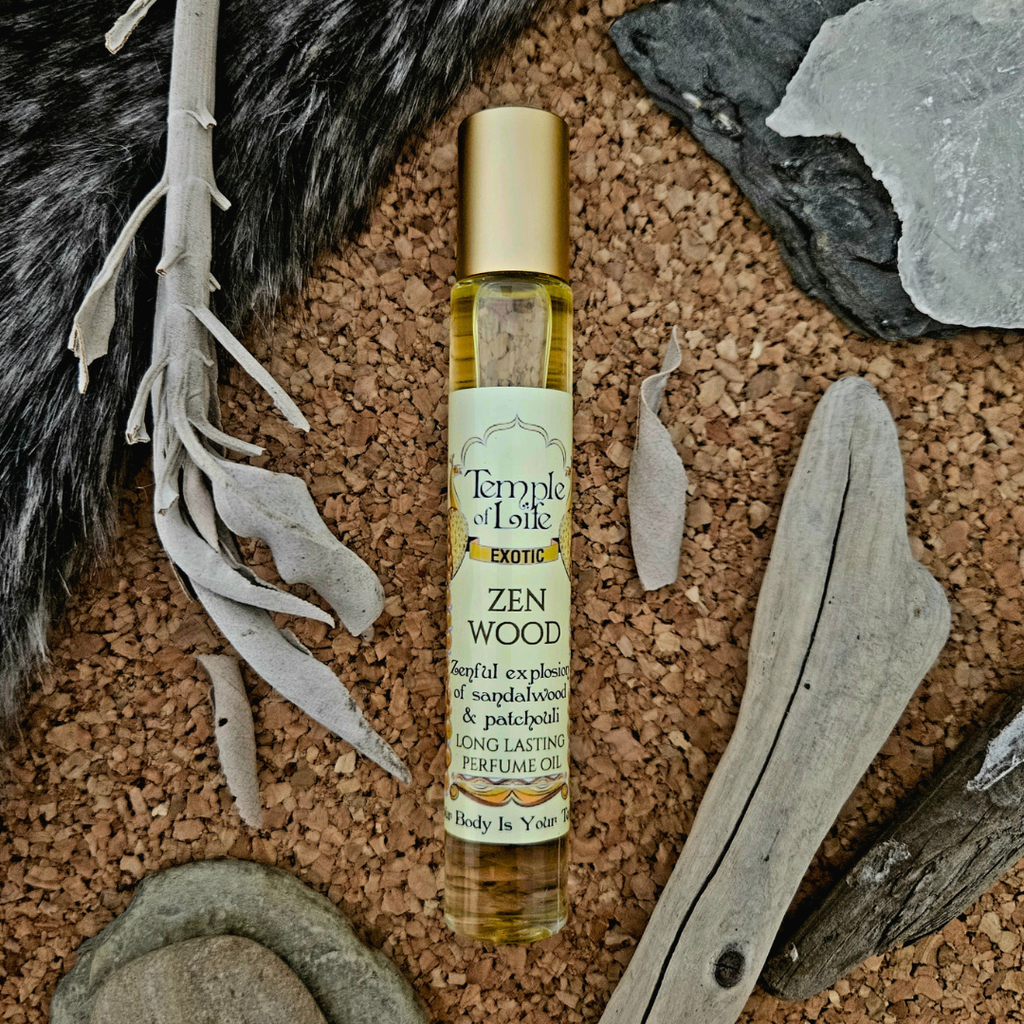 Sacred Sandalwood & Zen Wood | Exotic Perfume Oil Rollerball