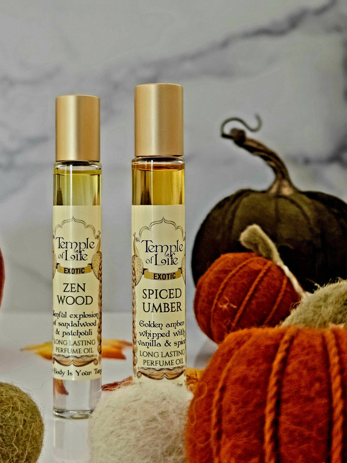 Sacred Sandalwood & Zen Wood | Exotic Perfume Oil Rollerball