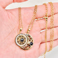 Celestial Sun & Moon "I Love You" Projection Necklace