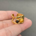 Tiger’s Eye Statement Ring (18K Gold Plated)