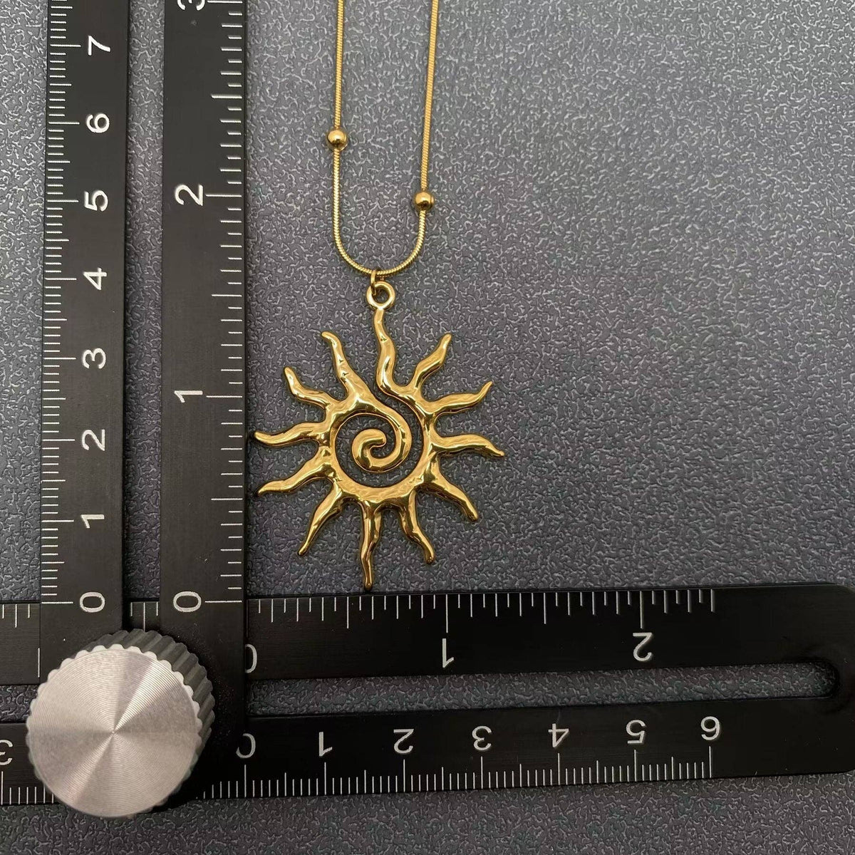 Vortex Sunburst Pendant Necklace (18K Gold Plated)