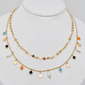 Stellar Pearl Double Layered Necklace (18K Gold Plated)