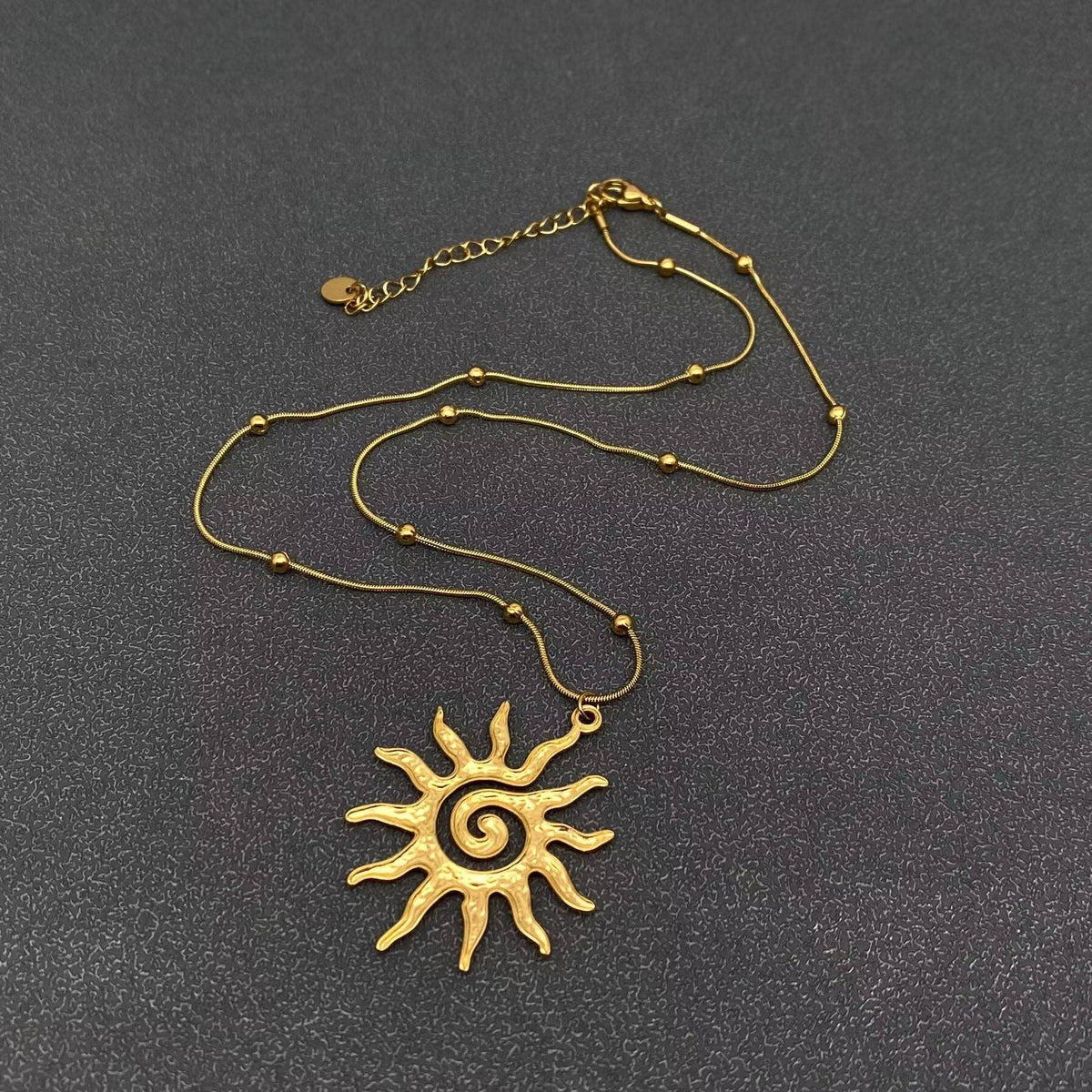 Vortex Sunburst Pendant Necklace (18K Gold Plated)