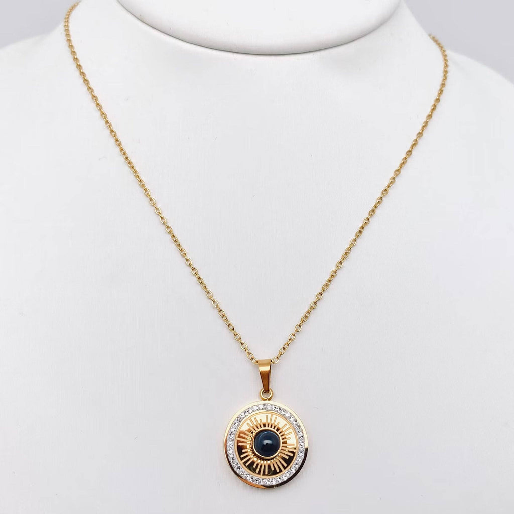 Celestial Sun & Moon "I Love You" Projection Necklace