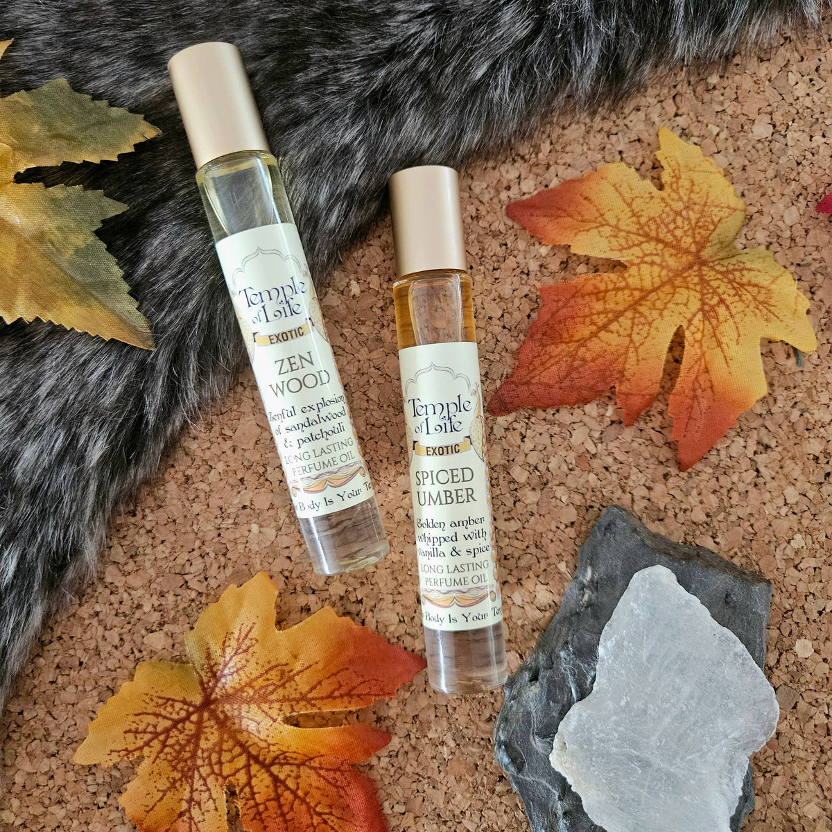 Sacred Sandalwood & Zen Wood | Exotic Perfume Oil Rollerball