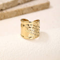 Luna Hammered Statement Ring | 18K Gold Plated