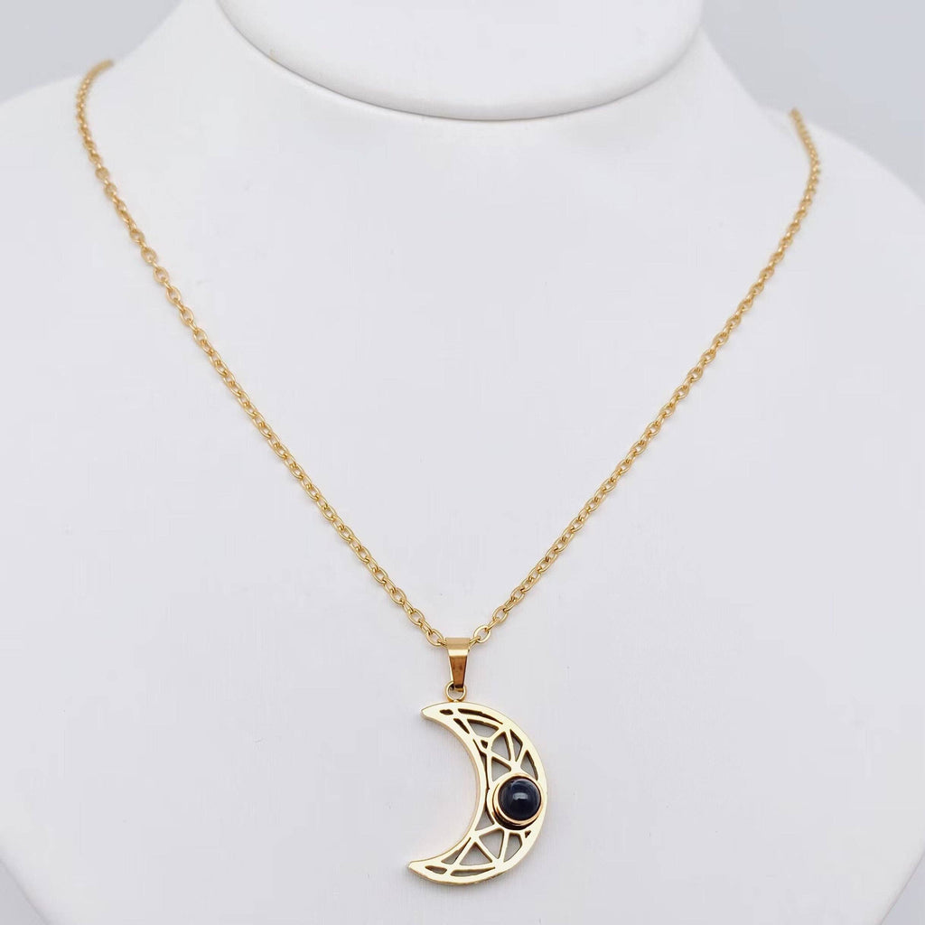 Celestial Sun & Moon "I Love You" Projection Necklace